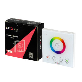 LED valdiklio pultas, montuojamas sienoje, su spalvų ratu, RGB, RF 2,4GHz, TUYA, VARIANTE, LED line PRIME