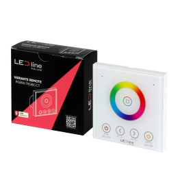 LED valdiklio pultas, montuojamas sienoje, su spalvų ratu, RGBW/ RGB+CCT, RF 2,4GHz, TUYA, VARIANTE, LED line PRIME