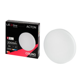 LED šviestuvas, paviršinis, ACTON 18W 2000lm 4000K IP54 apvalus