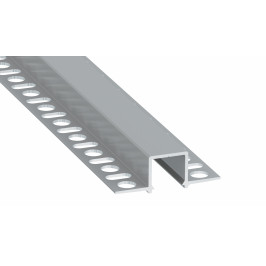 Profilis aliuminis anoduotas LED juostoms įleidžiamas, priglaistomas, GAUDI, 3m