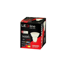 Lemputė LED GU10 230V 10W 1400lm 120° neutraliai balta 4000K, keramikinė