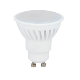 Lemputė LED GU10 230V 10W 1400lm, 142lm/ W, 120° šiltai balta 2700K, keramikinė