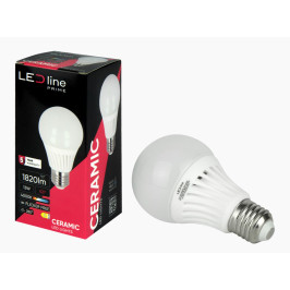 Lemputė LED E27 230V 13W A65 1820lm šiltai balta 2700K, CERAMIC, LED line PRIME