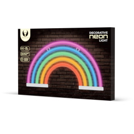 LED NEON dekoracija VAIVORYKŠTĖ, spalvota, 5V USB/ 3xAA