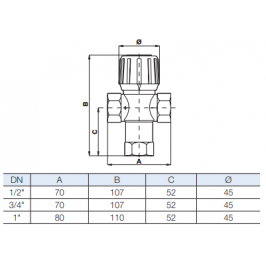 Trieigiai term.vent. AQUAMIX 42-60C 3/4" I (10017419)