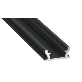 LED profilis TERRA, skirtas montuoti į grindis, juodas, lakuotas, 2.02m