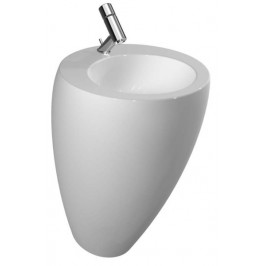 IL BAGNO ALESSI ONE Praustuvas 52 x 53 cm su 1 anga maišytuvui viduryje su nuotako ir perlajos vožtuvu Clou 8.9194.1