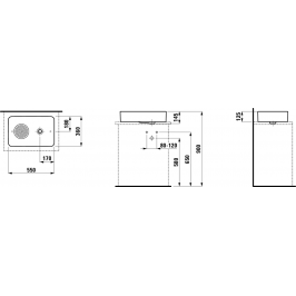 Praustuvas- dubuo VAL 550x360 mm su sala be skylės maišyt. Saphir Keramik baltas