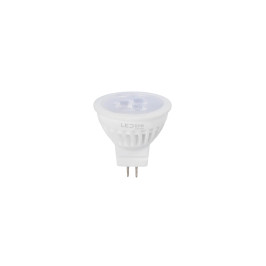 LED lemputė MR11 10-14V AC/ DC 3W, 330lm, šiltai balta 2700K, keramikinė, 38°