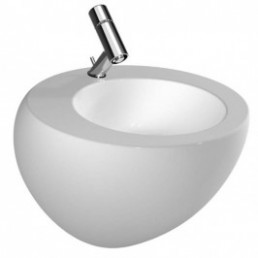 IL BAGNO ALESSI ONE Praustuvas 52 x 525 cm su 1 anga maišytuvui viduryje su nuotako ir perlajos vožtuvu Clou 8.9194.1