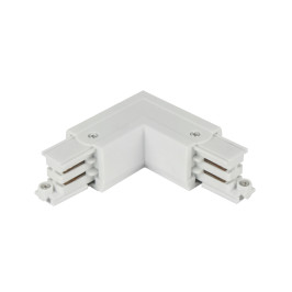 Jungtis L formos 3 fazių bėgeliui LUMICANTO dešinė pusė baltas 