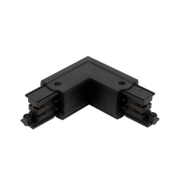 Jungtis L formos 3 fazių bėgeliui LUMICANTO kairė pusė juoda 