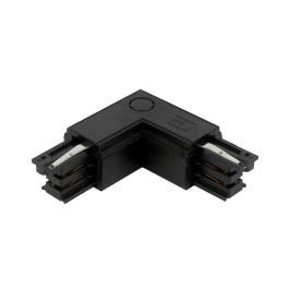 Jungtis L formos 3 fazių bėgeliui LUMICANTO kairė pusė juoda 