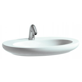 IL BAGNO ALESSI ONE praustuvas-dubuo 75x52 cm be angos maišyt.su neuždar.d.v.ir keram.d.v.gaubteliu su LCC baltas