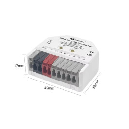 LED valdiklis ZigBee MINI PRO+ RF, 12-24Vdc, 6A/ CH, 10A MAX, RGB, RGBW, RGB+CCT, CCT, DIM, PUSH-DIM