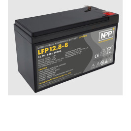 Akumuliatorius LiFePO4 12.8V 8Ah su F2 (T2) kontaktais NPP