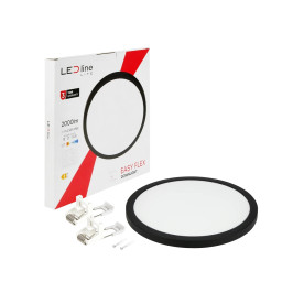 LED panelė universali EASY FLEX 18-21-24W CCT 2110lm, apvali juoda