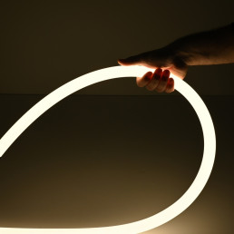 LED juosta NEON FLEX 360 24Vdc, 14W/ m, 1000lm/ m, 3000K, D25 mm, 3m ritė, IP67