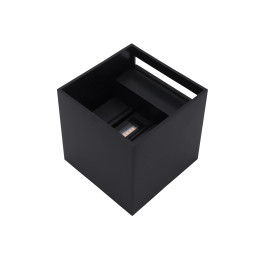 Sieninis lauko šviestuvas CUBE 2x3W 4000K, reguliuojamo švietimo kampo, juodas spalvos