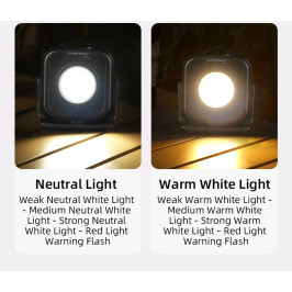 Žibintuvėlis, stovyklavimo, įkraunamas USB-C, 500lm, CCT 2700K - 7000K