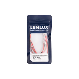LED juostos jungtis su 15cm laidu / 10mm 5vnt
