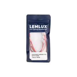 LED juostos jungtis su 15cm laidu / 10mm 5vnt