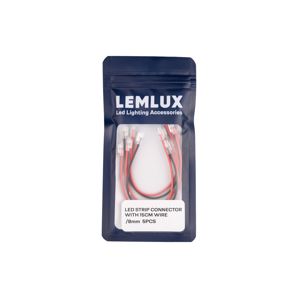 LED juostos sujungimas su 15cm laidu / 8mm 5vnt