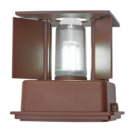 Sieninis lauko šviestuvas CUBE G9 IP65, reguliuojamo švietimo kampo, corten spalvos