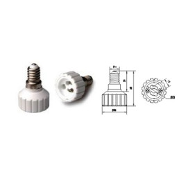 Lizdas lempos GU10 perėjimas į E14 cokolį