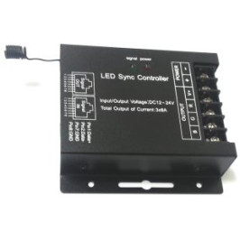 LED RGB juostų valdiklis su distanciniu RF pulteliu 12Vdc 3x8A 288W