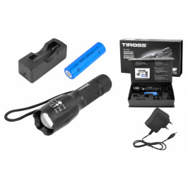 Žibintuvėlis įkraunamas 10W LED, 3.7V 2000mAh Li-Ion 18650 TS-1151