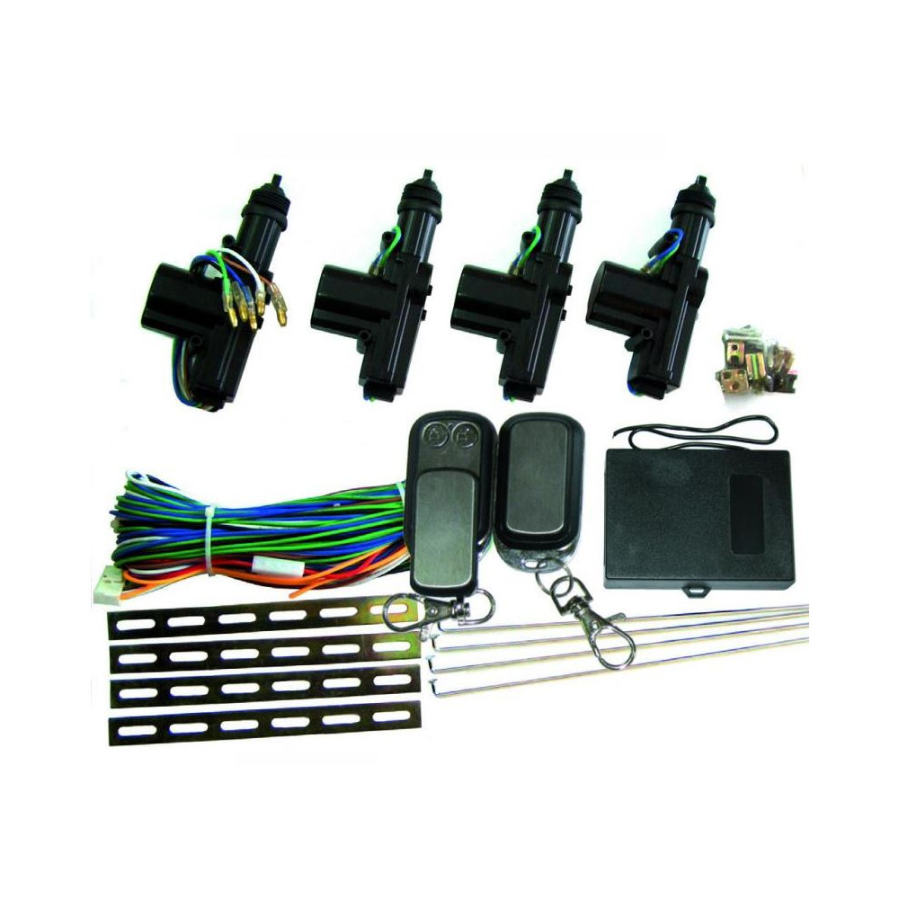 Automobilio centrinio užrakto variklių 3+1 komplektas su nuotolinio valdymo pulteliais