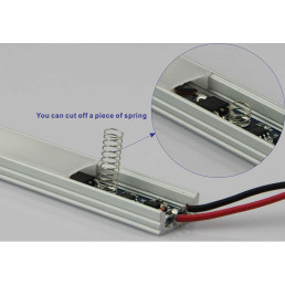 LED juostos jungiklis 12-24Vdc, 8A, ON-OFF, montuojamas į profilį