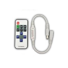 LED juostų valdiklis-dimeris mini su RF distanciniu pulteliu 6A 12-24V dc