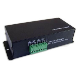 LED juostų RGBW valdiklis 12-24V DMX 512 4x4A