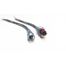 Jungtis LED RGB juostai IP67 keturių kontaktų 2vnt (kištukas + lizdas)