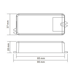LED juostų valdymo sistemos imtuvas 12V - 48V 1x8A vienos spalvos Easy-RF serija, Sunricher