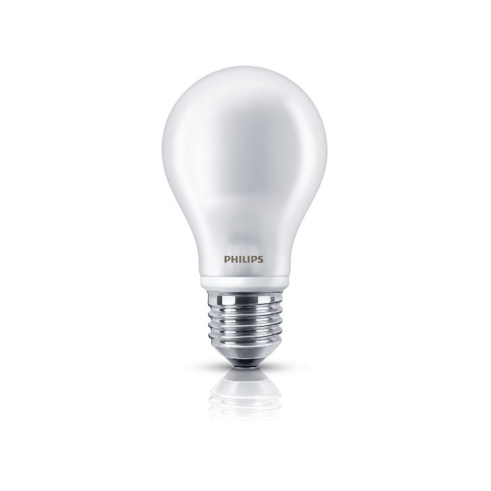 Lemputė LED E27 230V 7W A60 806lm šiltai balta, stiklinė, PHILIPS