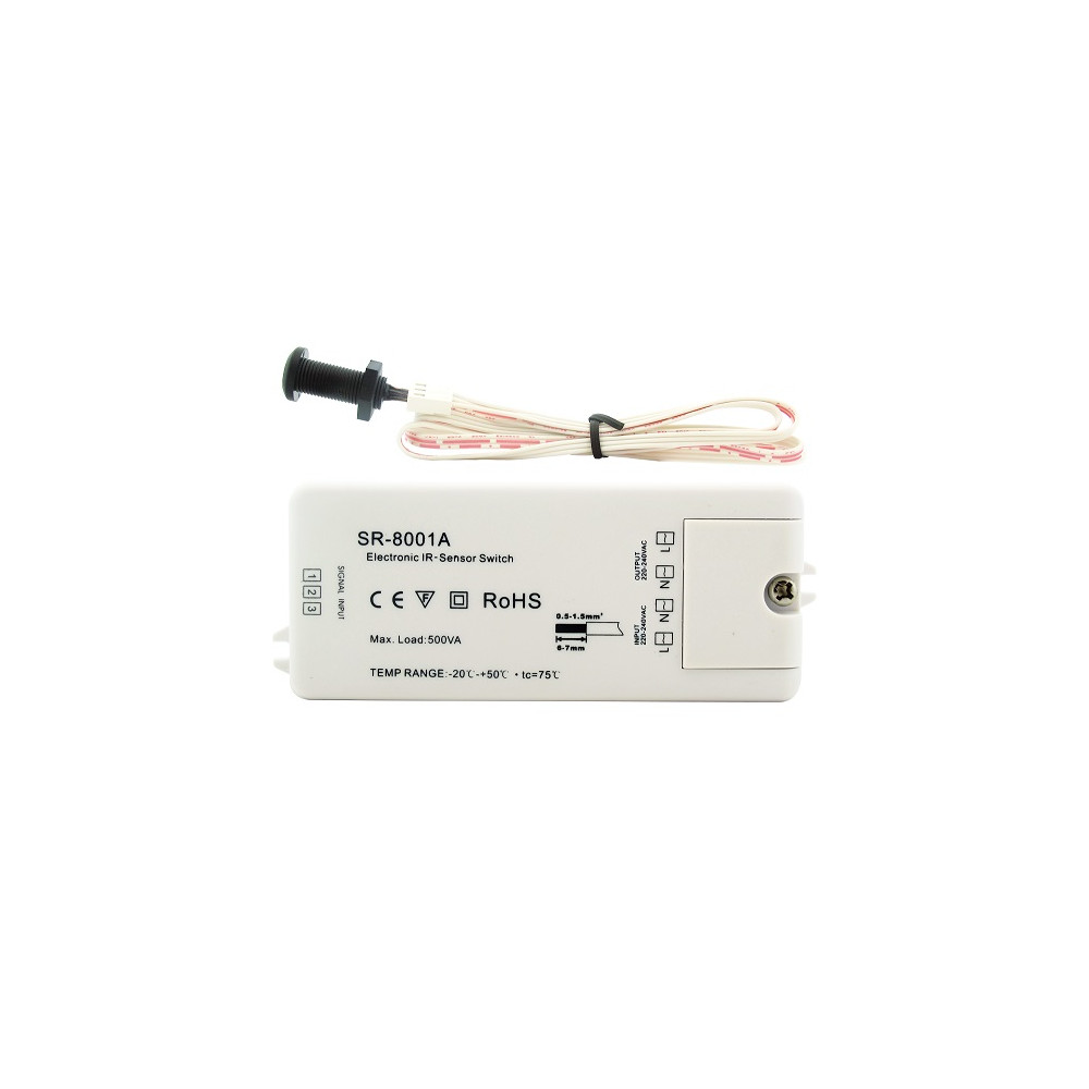 LED juostų sensorinis jungiklis ON-OFF 230Vac 5A valdomas rankos mostu, Sunricher