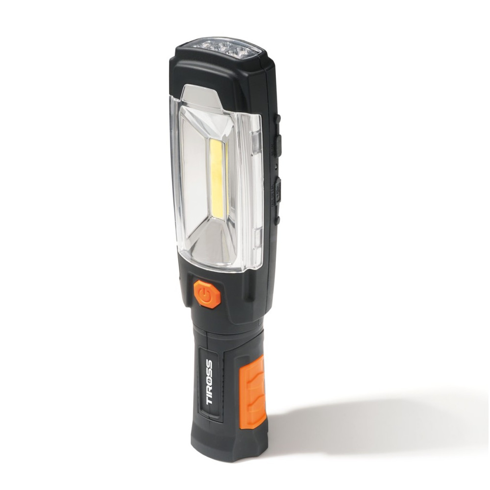 Žibintuvėlis įkraunamas nešiojamas su magnetu ir kabliu 3W COB + 6LED