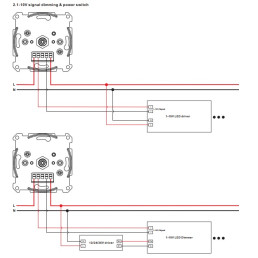 Reguliatorius šviesai įmontuojamas sienoje 1-10V, 230VAC Sunricher