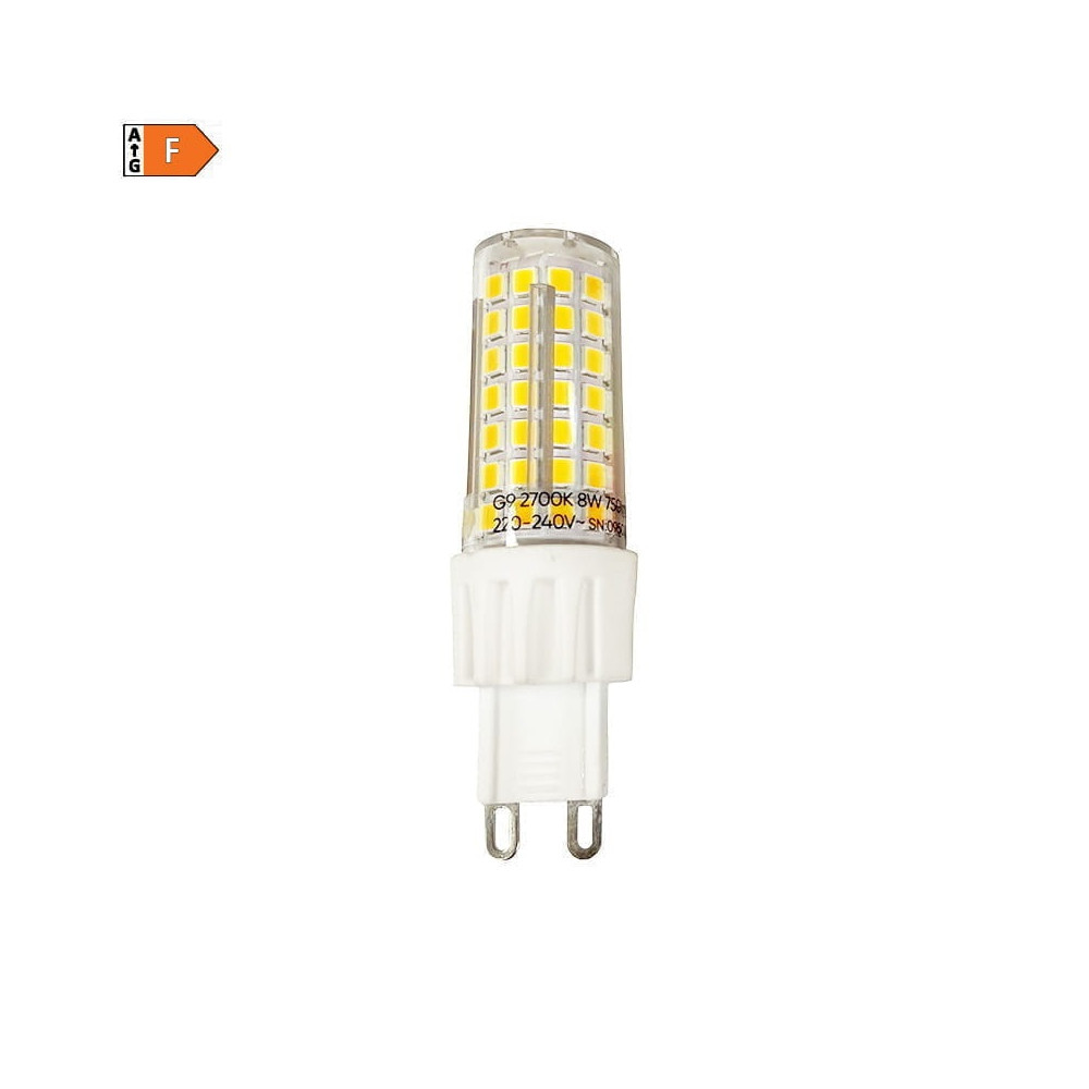 Lemputė LED G9 230V 8W SMD2835 750lm šiltai balta, LED line