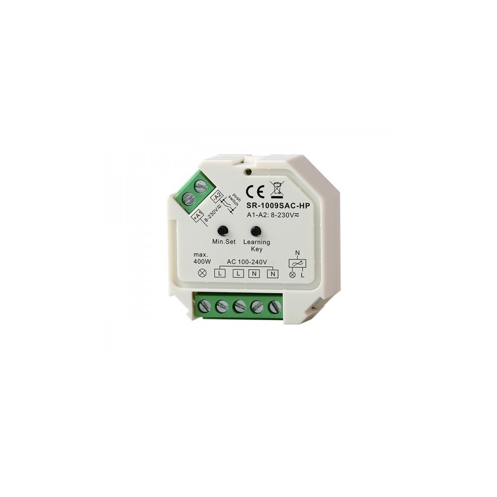 LED valdymo sistemos imtuvas 230Vac 200W, PUSH-DIM, TRIAC, Easy-RF serija, Sunricher