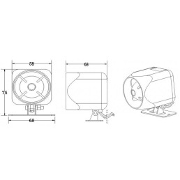 Automobilinė autonominė 1 tono sirena 115dB 15W 12V