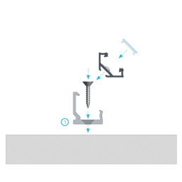 Profilis aliuminis anoduotas LED juostoms kampinis, paviršinis C, 2.02m LUMINES
