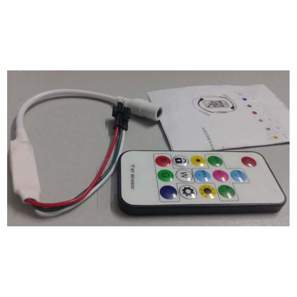 LED skaitmeninės juostos RF valdiklis 5-24V MINI