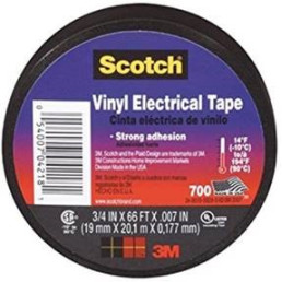 Izoliacinė juosta Scotch 700, 19mmx0.177mmx20m, juoda, 3M