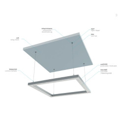 Profilis aliuminis anoduotas LED juostoms, 2.02m, platus ILEDO, LUMINES