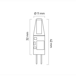 Lemputė LED G4 12V AC/ DC 1.5W 120lm LED šiltai balta, LED line