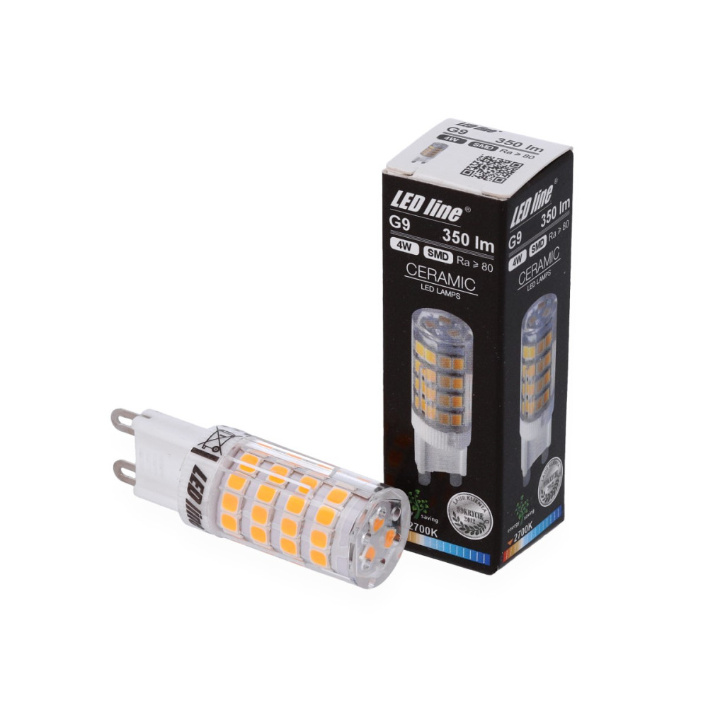 Lemputė LED G9 230V 4W SMD2835 350lm šiltai balta, LED line